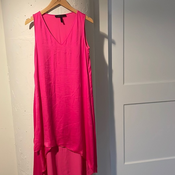 BCBGMAXAZRI Women's High Neckline Dress Pink Size Medium main image 0